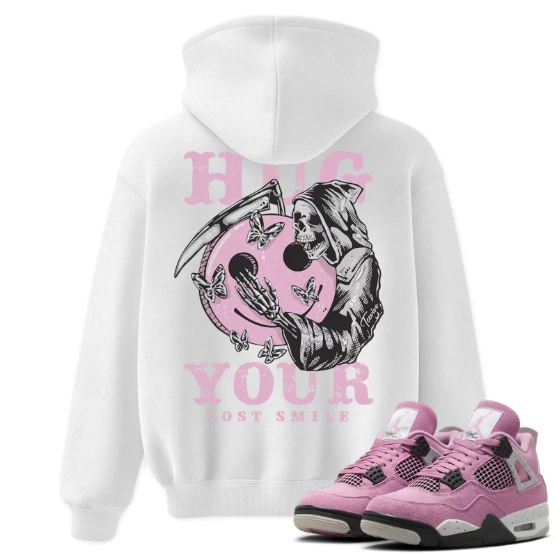 TeeVivo Hoodie Match Air Jordan 4 Retro Orchid Hug your lost smile – Air Jordan 4 Hoodie, AJ4 Hoodie