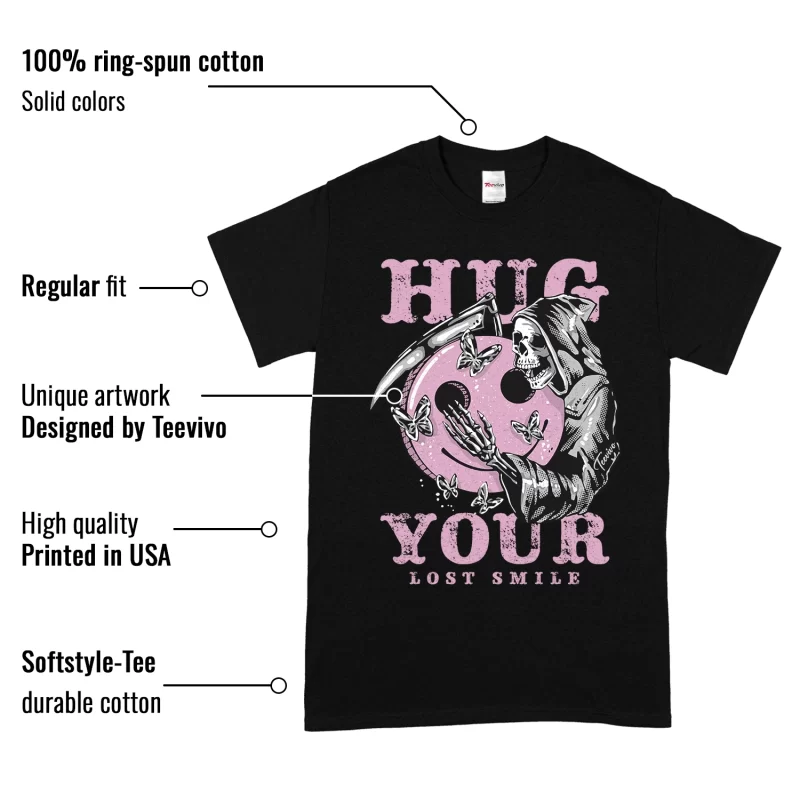 TeeVivo T-Shirt Match Air Jordan 4 Retro Orchid Hug your lost smile – Air Jordan 4 Shirt, AJ4 Shirt