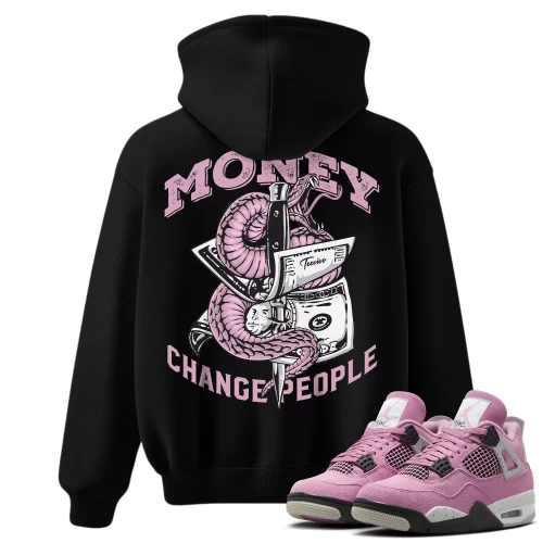 TeeVivo Hoodie Match Air Jordan 4 Retro Orchid Money change people – Air Jordan 4 Hoodie, AJ4 Hoodie