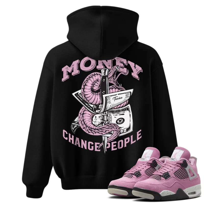 TeeVivo Hoodie Match Air Jordan 4 Retro Orchid Money change people – Air Jordan 4 Hoodie, AJ4 Hoodie