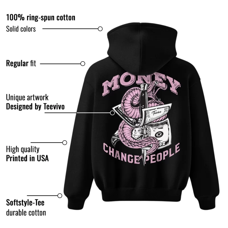 TeeVivo Hoodie Match Air Jordan 4 Retro Orchid Money change people – Air Jordan 4 Hoodie, AJ4 Hoodie