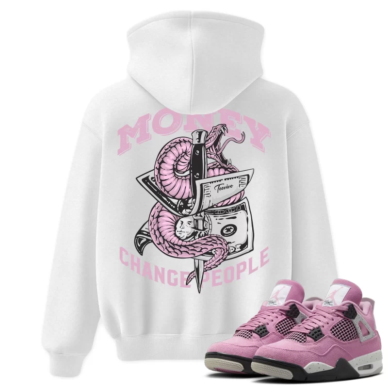 TeeVivo Hoodie Match Air Jordan 4 Retro Orchid Money change people – Air Jordan 4 Hoodie, AJ4 Hoodie