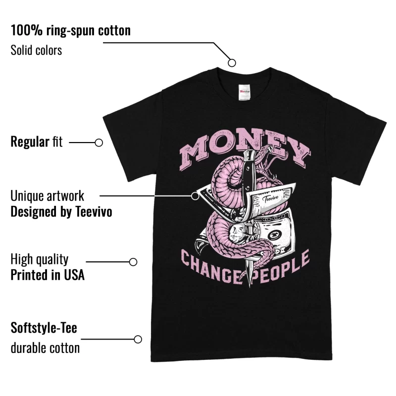 TeeVivo T-Shirt Match Air Jordan 4 Retro Orchid Money change people – Air Jordan 4 Shirt, AJ4 Shirt
