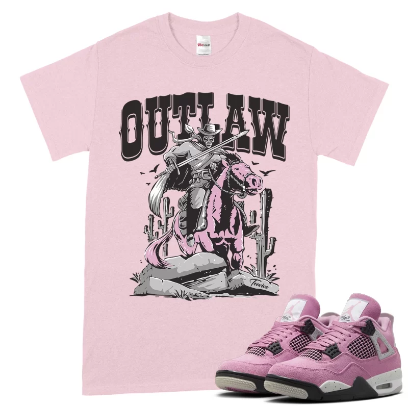 TeeVivo T-Shirt Match Air Jordan 4 Retro Orchid Outlaw – Air Jordan 4 Shirt, AJ4 Shirt