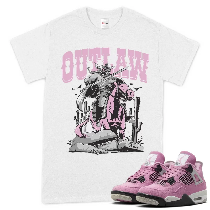 TeeVivo T-Shirt Match Air Jordan 4 Retro Orchid Outlaw – Air Jordan 4 Shirt, AJ4 Shirt