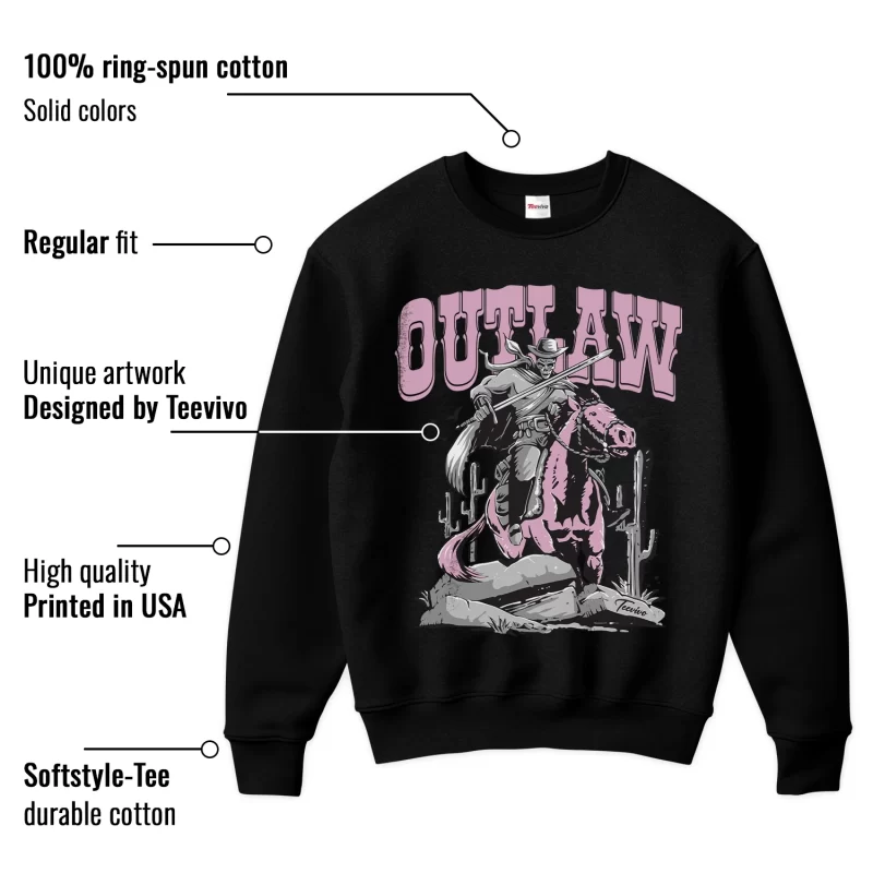 TeeVivo Sweatshirt Match Air Jordan 4 Retro Orchid Outlaw – Air Jordan 4 Sweatshirt, AJ4 Sweatshirt