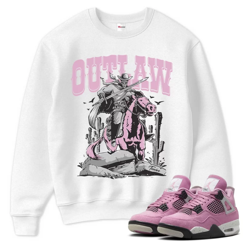 TeeVivo Sweatshirt Match Air Jordan 4 Retro Orchid Outlaw – Air Jordan 4 Sweatshirt, AJ4 Sweatshirt