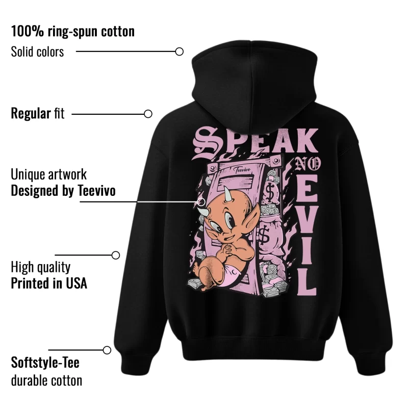 TeeVivo Hoodie Match Air Jordan 4 Retro Orchid Speak no evil – Air Jordan 4 Hoodie, AJ4 Hoodie