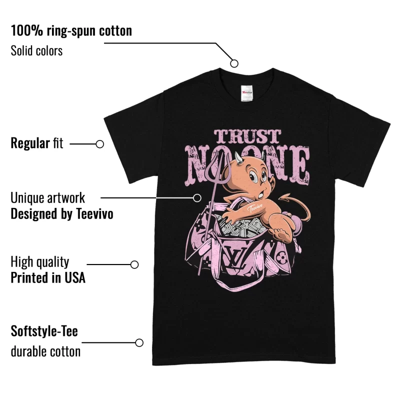 TeeVivo T-Shirt Match Air Jordan 4 Retro Orchid Trust no one – Air Jordan 4 Shirt, AJ4 Shirt