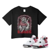 TeeVivo Crop Top Match Air Jordan 4 Retro Red Cement Awake – Air Jordan 4 Crop Top, AJ4 Crop Top