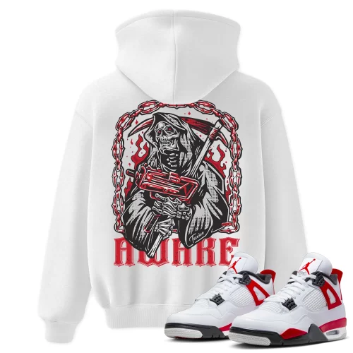 TeeVivo Hoodie Match Air Jordan 4 Retro Red Cement Awake – Air Jordan 4 Hoodie, AJ4 Hoodie