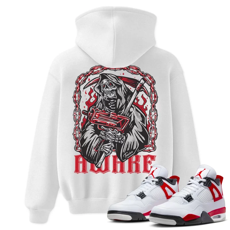 TeeVivo Hoodie Match Air Jordan 4 Retro Red Cement Awake – Air Jordan 4 Hoodie, AJ4 Hoodie