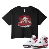 TeeVivo Crop Top Match Air Jordan 4 Retro Red Cement Blessed – Air Jordan 4 Crop Top, AJ4 Crop Top