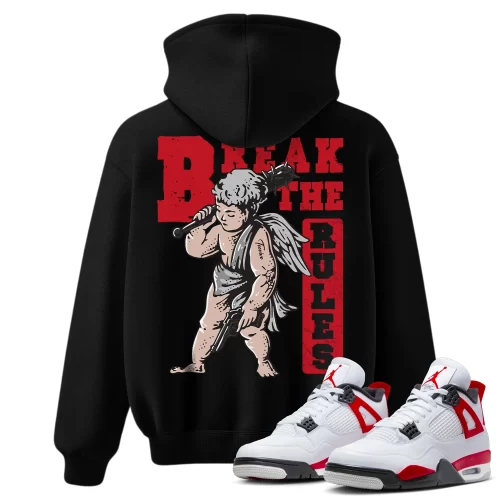 TeeVivo Hoodie Match Air Jordan 4 Retro Red Cement Break the rules – Air Jordan 4 Hoodie, AJ4 Hoodie