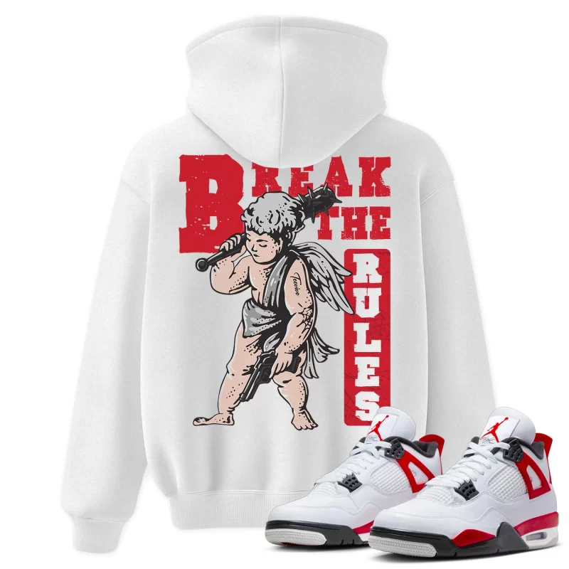 TeeVivo Hoodie Match Air Jordan 4 Retro Red Cement Break the rules – Air Jordan 4 Hoodie, AJ4 Hoodie
