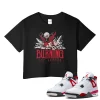 TeeVivo Crop Top Match Air Jordan 4 Retro Red Cement Burning the ground – Air Jordan 4 Crop Top, AJ4 Crop Top