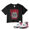 TeeVivo Crop Top Match Air Jordan 4 Retro Red Cement Crime – Air Jordan 4 Crop Top, AJ4 Crop Top