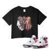 TeeVivo Crop Top Match Air Jordan 4 Retro Red Cement Gambling – Air Jordan 4 Crop Top, AJ4 Crop Top