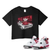 TeeVivo Crop Top Match Air Jordan 4 Retro Red Cement Heaven vibes – Air Jordan 4 Crop Top, AJ4 Crop Top