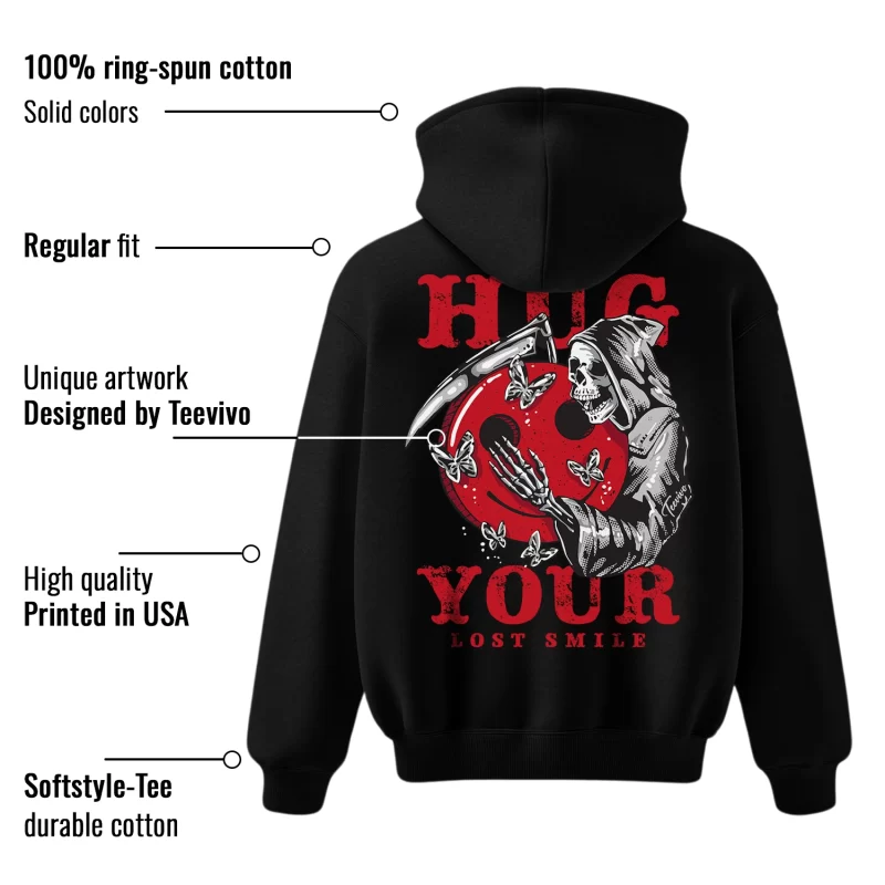 TeeVivo Hoodie Match Air Jordan 4 Retro Red Cement Hug your lost smile – Air Jordan 4 Hoodie, AJ4 Hoodie