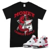 TeeVivo T-Shirt Match Air Jordan 4 Retro Red Cement Money change people – Air Jordan 4 Shirt, AJ4 Shirt