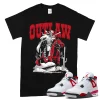 TeeVivo T-Shirt Match Air Jordan 4 Retro Red Cement Outlaw – Air Jordan 4 Shirt, AJ4 Shirt