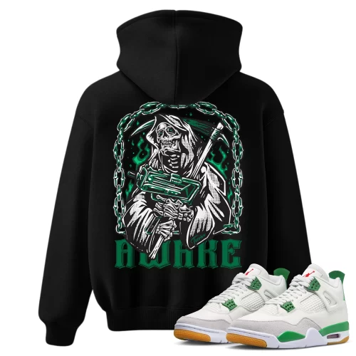 TeeVivo Hoodie Match Air Jordan 4 Retro SB Pine Green Awake – Air Jordan 4 Hoodie, AJ4 Hoodie