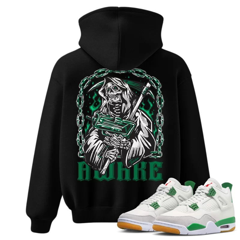TeeVivo Hoodie Match Air Jordan 4 Retro SB Pine Green Awake – Air Jordan 4 Hoodie, AJ4 Hoodie