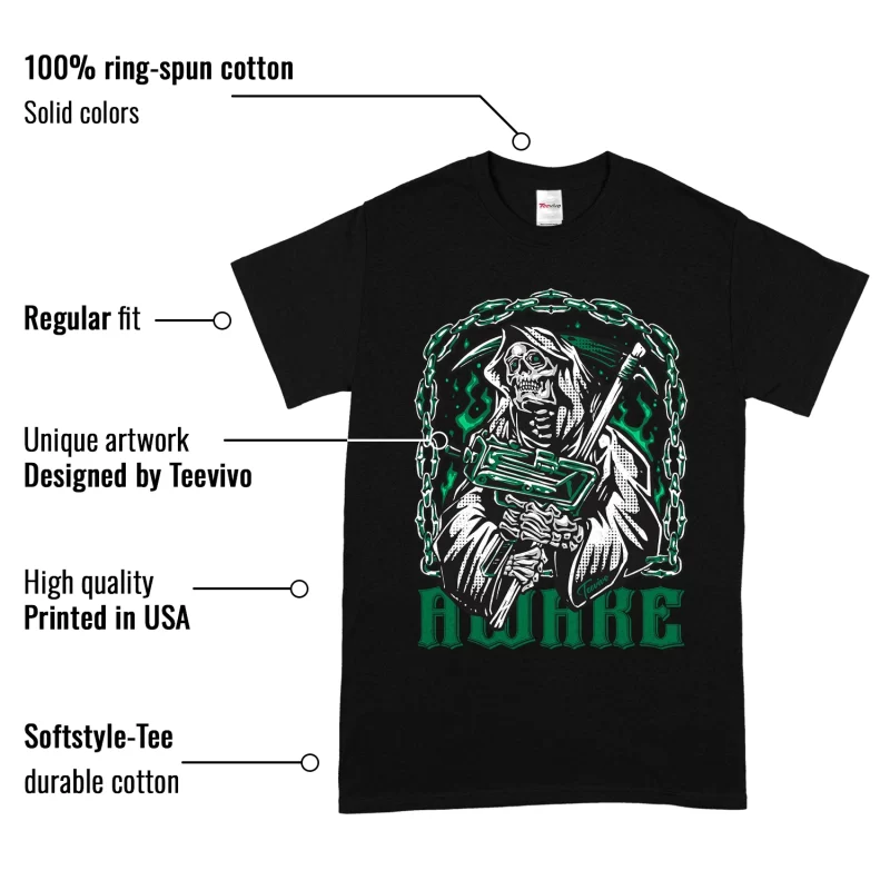 TeeVivo T-Shirt Match Air Jordan 4 Retro SB Pine Green Awake – Air Jordan 4 Shirt, AJ4 Shirt