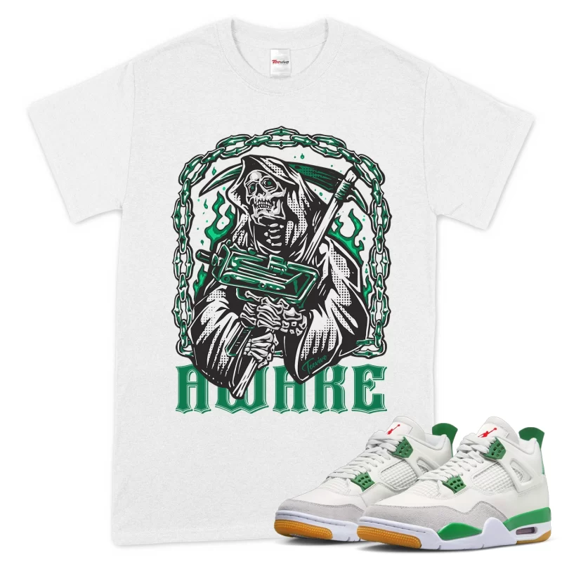 TeeVivo T-Shirt Match Air Jordan 4 Retro SB Pine Green Awake – Air Jordan 4 Shirt, AJ4 Shirt