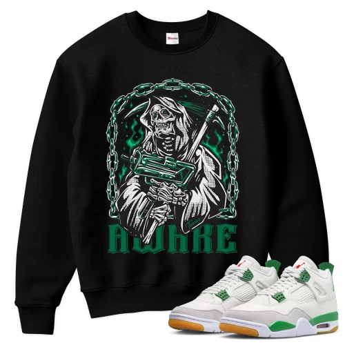 TeeVivo Sweatshirt Match Air Jordan 4 Retro SB Pine Green Awake – Air Jordan 4 Sweatshirt, AJ4 Sweatshirt