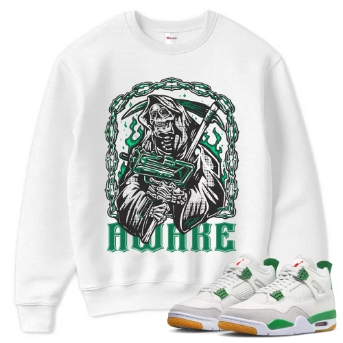 TeeVivo Sweatshirt Match Air Jordan 4 Retro SB Pine Green Awake – Air Jordan 4 Sweatshirt, AJ4 Sweatshirt