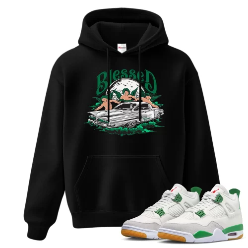 TeeVivo Hoodie Match Air Jordan 4 Retro SB Pine Green Blessed – Air Jordan 4 Hoodie, AJ4 Hoodie
