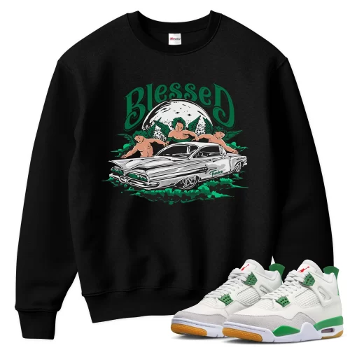 TeeVivo Sweatshirt Match Air Jordan 4 Retro SB Pine Green Blessed – Air Jordan 4 Sweatshirt, AJ4 Sweatshirt