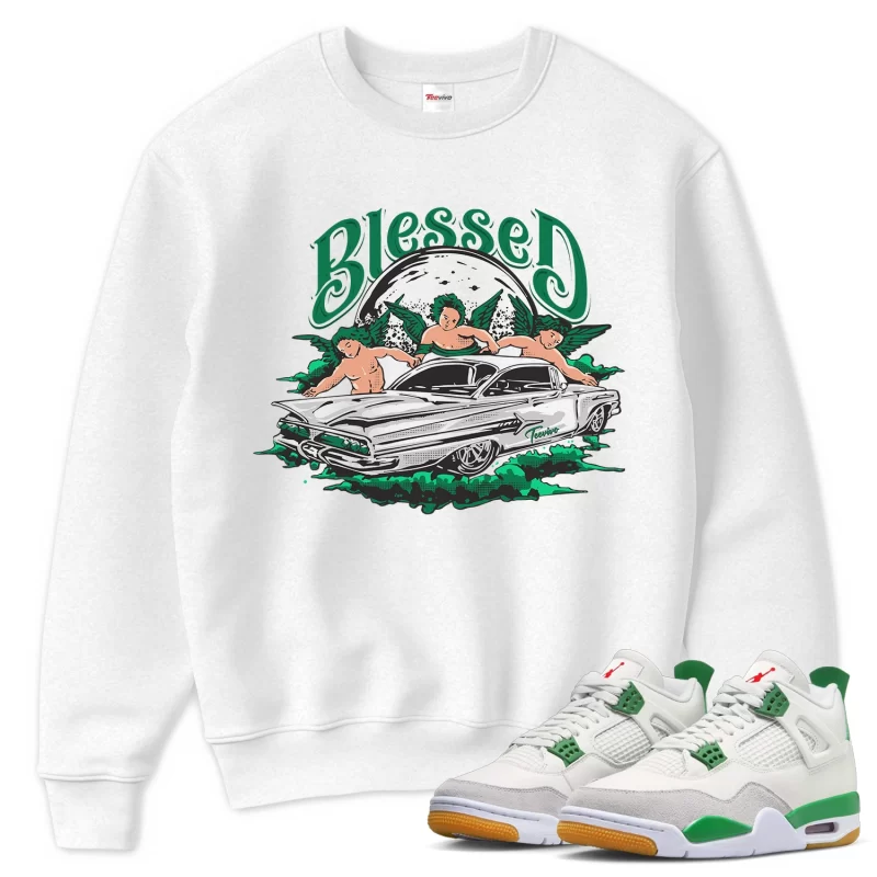 TeeVivo Sweatshirt Match Air Jordan 4 Retro SB Pine Green Blessed – Air Jordan 4 Sweatshirt, AJ4 Sweatshirt