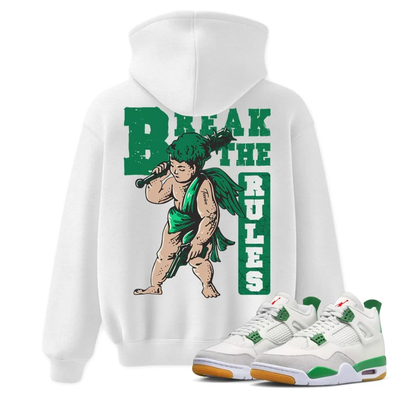 TeeVivo Hoodie Match Air Jordan 4 Retro SB Pine Green Break the rules – Air Jordan 4 Hoodie, AJ4 Hoodie