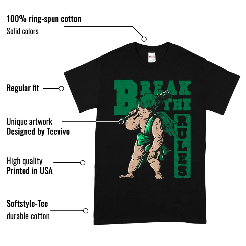 TeeVivo T-Shirt Match Air Jordan 4 Retro SB Pine Green Break the rules – Air Jordan 4 Shirt, AJ4 Shirt
