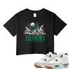 TeeVivo Crop Top Match Air Jordan 4 Retro SB Pine Green Burning the ground – Air Jordan 4 Crop Top, AJ4 Crop Top