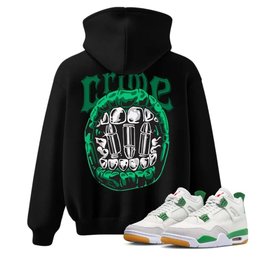 TeeVivo Hoodie Match Air Jordan 4 Retro SB Pine Green Crime – Air Jordan 4 Hoodie, AJ4 Hoodie