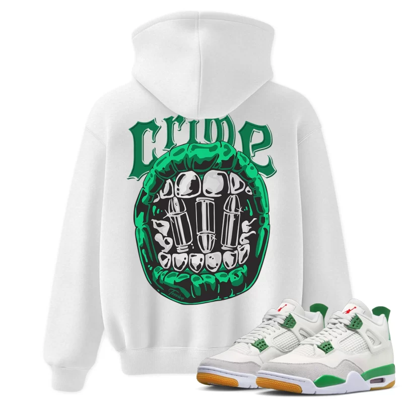 TeeVivo Hoodie Match Air Jordan 4 Retro SB Pine Green Crime – Air Jordan 4 Hoodie, AJ4 Hoodie