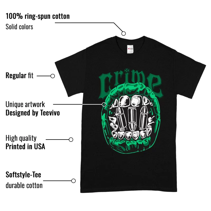 TeeVivo T-Shirt Match Air Jordan 4 Retro SB Pine Green Crime – Air Jordan 4 Shirt, AJ4 Shirt