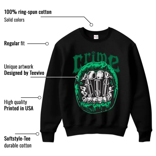 TeeVivo Sweatshirt Match Air Jordan 4 Retro SB Pine Green Crime – Air Jordan 4 Sweatshirt, AJ4 Sweatshirt