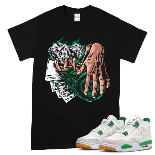TeeVivo T-Shirt Match Air Jordan 4 Retro SB Pine Green Gambling – Air Jordan 4 Shirt, AJ4 Shirt