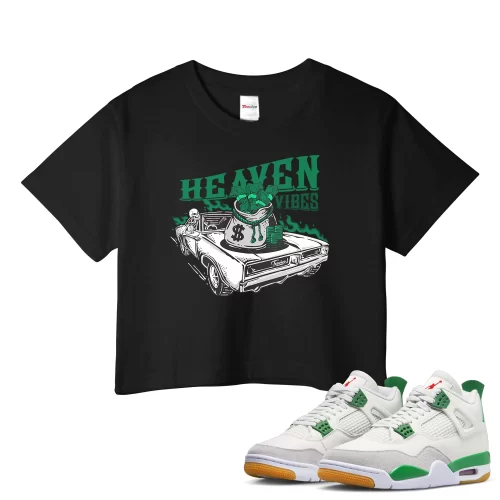 TeeVivo Crop Top Match Air Jordan 4 Retro SB Pine Green Heaven vibes – Air Jordan 4 Crop Top, AJ4 Crop Top