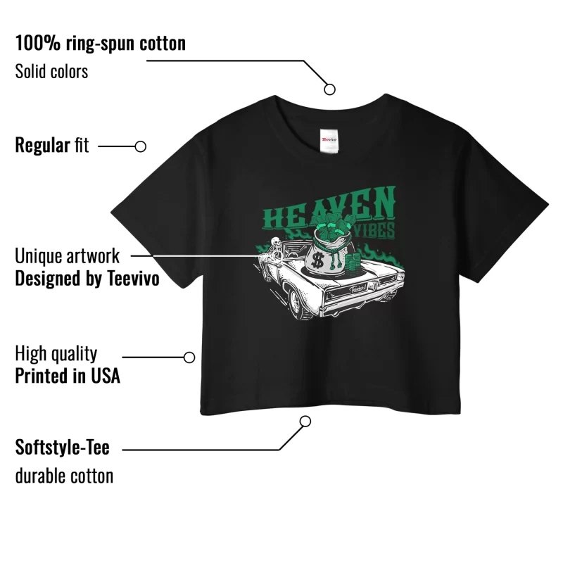 TeeVivo Crop Top Match Air Jordan 4 Retro SB Pine Green Heaven vibes – Air Jordan 4 Crop Top, AJ4 Crop Top