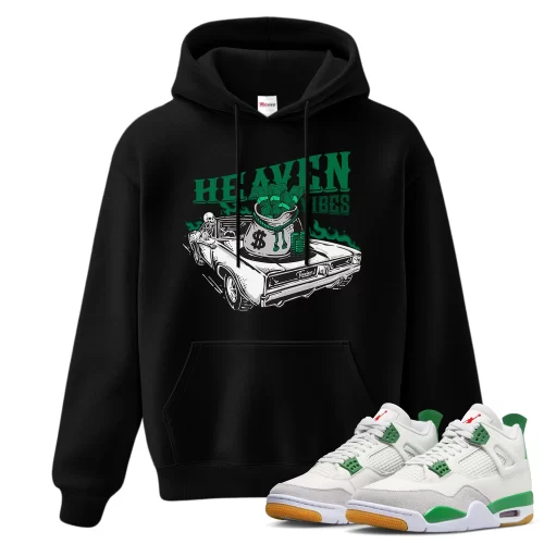 TeeVivo Hoodie Match Air Jordan 4 Retro SB Pine Green Heaven vibes – Air Jordan 4 Hoodie, AJ4 Hoodie