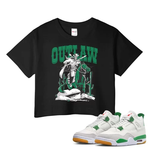 TeeVivo Crop Top Match Air Jordan 4 Retro SB Pine Green Outlaw – Air Jordan 4 Crop Top, AJ4 Crop Top