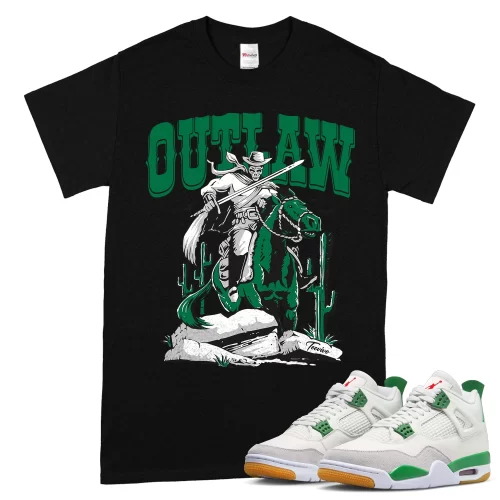 TeeVivo T-Shirt Match Air Jordan 4 Retro SB Pine Green Outlaw – Air Jordan 4 Shirt, AJ4 Shirt