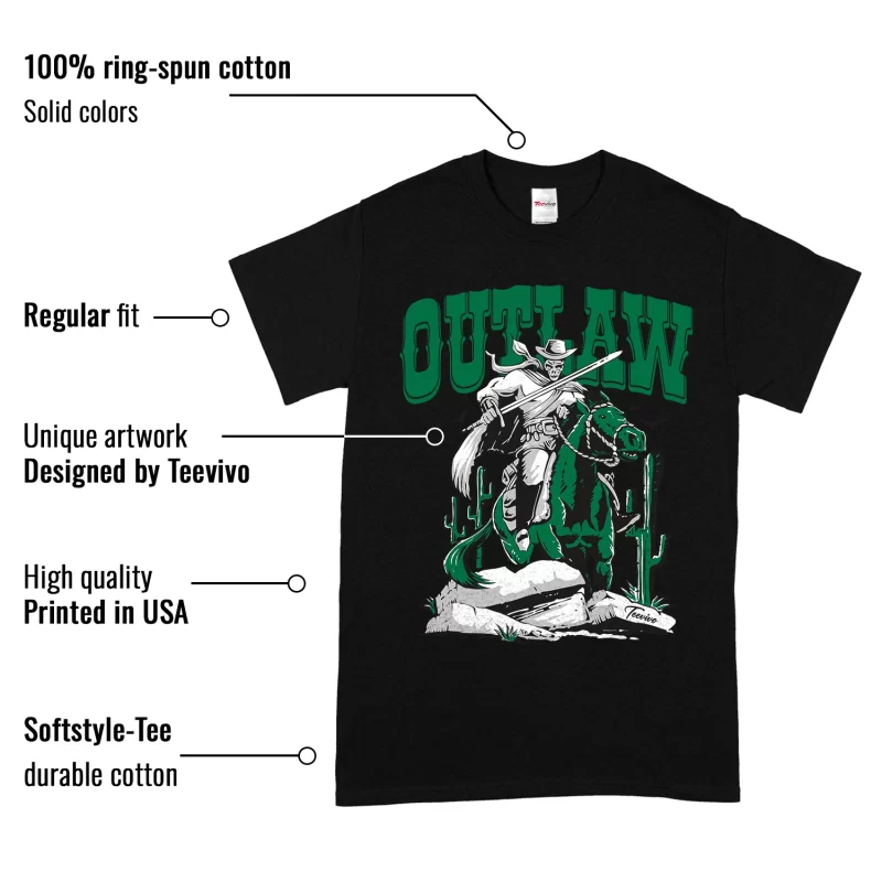 TeeVivo T-Shirt Match Air Jordan 4 Retro SB Pine Green Outlaw – Air Jordan 4 Shirt, AJ4 Shirt