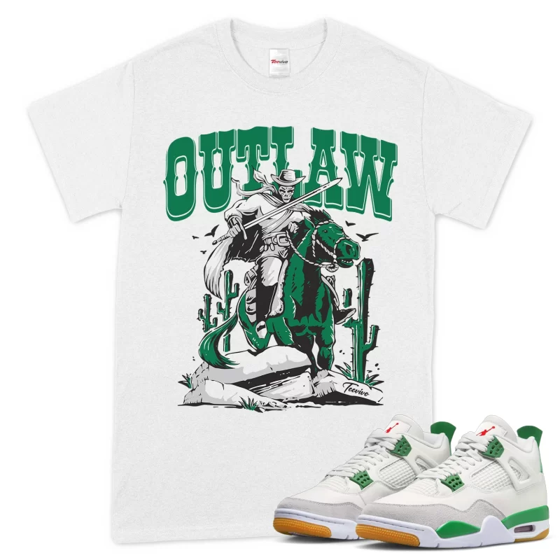 TeeVivo T-Shirt Match Air Jordan 4 Retro SB Pine Green Outlaw – Air Jordan 4 Shirt, AJ4 Shirt
